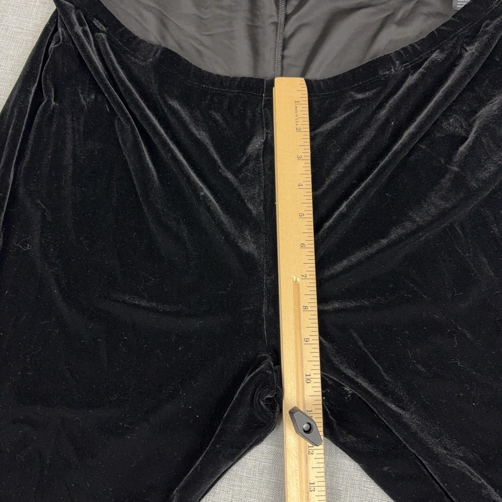 Eileen Fisher Velour Leggings Womens XL Black Ankle Stretch Velvet - Picture 7 of 9
